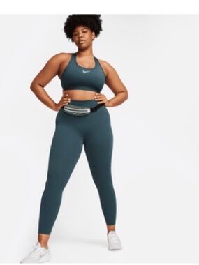 Nike Zenvy Deep Jungle and Black High-Waisted 7/8 Leggings (XS/0-2)